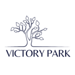 victory park monroe neighborhood logo white